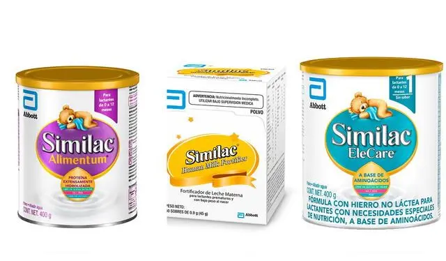  <strong>Abbott Laboratorios S.A</strong> anuncia el retiro de sus fórmulas infantiles Similiac, Alimentum y EleCare del mercado peruano / Foto: Redes sociales   