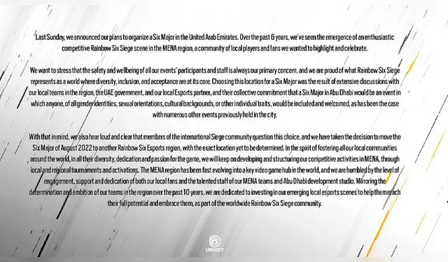 Rainbow Six Siege Ubisoft Emiratos Árabes Unidos 