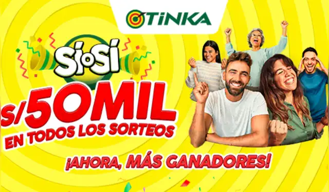 Todo febrero La Tinka sorteará el Sí o Sí.   
