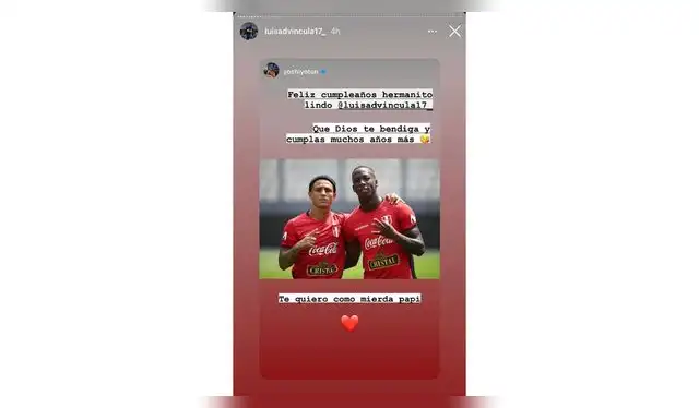 Yoshimar Yotún fue uno de los primeros en saludar a Luis Advíncula.   
