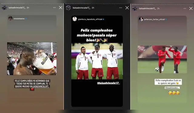 Tapia, Lapadula y Farfán saludaron a Advíncula por su cumpleaños.   
