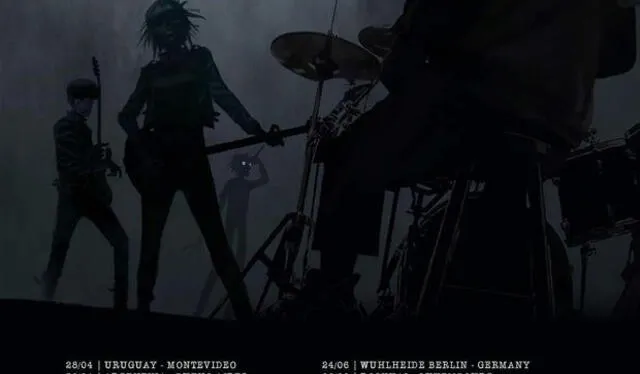 Gorillaz anunció gira por Sudamérica. Gorillaz anunció gira por Sudamérica.