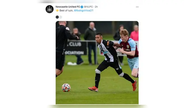 Newcastle le mandó buenos deseos a Vilca. (Foto: Captura) Newcastle le mandó buenos deseos a Vilca. (Foto: Captura)