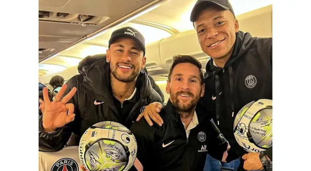 Neymar, Messi y Mbappé luego del triunfo. (Foto: PSG) Neymar, Messi y Mbappé luego del triunfo. (Foto: PSG)