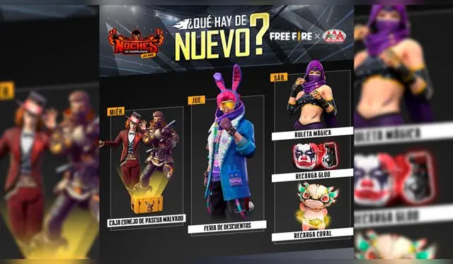 Free Fire agenda semanal 13-19 de abril 