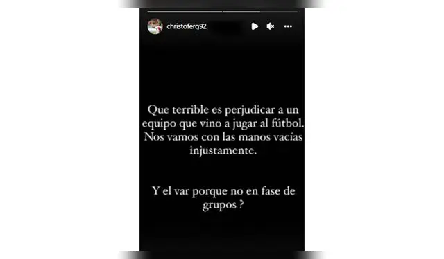 Publicación de Christofer Gonzáles en su cuenta de Instagram. (Foto: Captura) Publicación de Christofer Gonzáles en su cuenta de Instagram. (Foto: Captura)