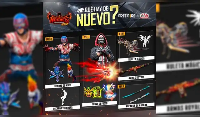 Free Fire agenda semanal 20-26 abril