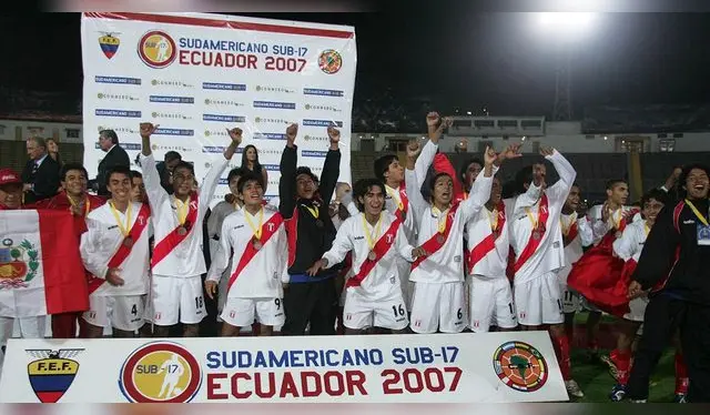 La Selección Peruana Sub17 quedó en el cuarto lugar del Sudamericano 2007.   