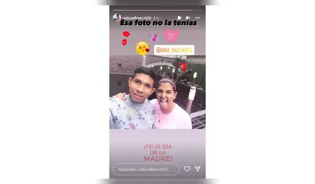 Edison Flores saludó a su esposa. (Foto: Captura)   