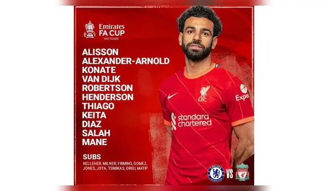 Alineación de Liverpool.   