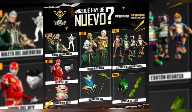 Free Fire agenda semanal 