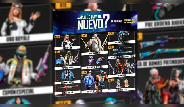 Free Fire agenda semanal 25 al 31 de mayo 