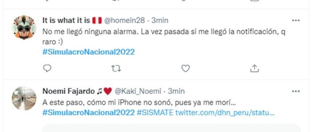 Un usuario no recibió la primera alerta, se cambió de operador y tampoco le llegó la notificación. Foto: Twitter Un usuario no recibió la primera alerta, se cambió de operador y tampoco le llegó la notificación. Foto: Twitter