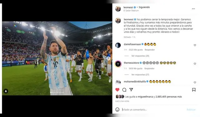 Mensaje de Lionel Messi tras nuevo triunfo de Argentina.   