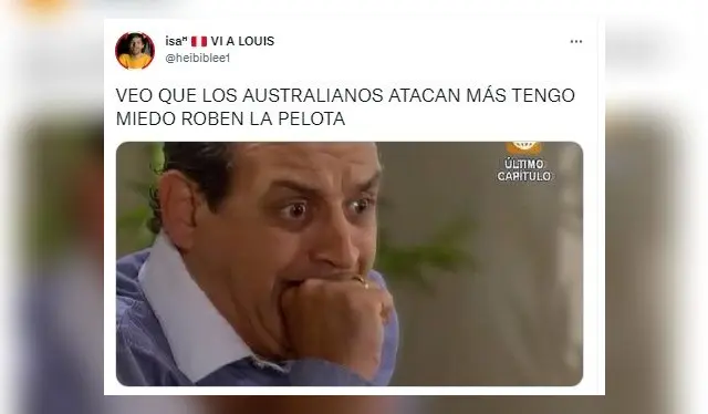  El rostro de 'Nacho' de Al fondo hay sitio sirvió para expresar el sentir de los hinchas de la Bicolor. | Foto: Twitter   