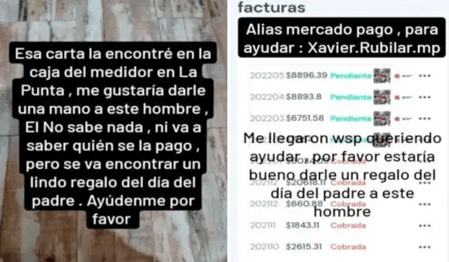 El trabajador de la empresa viralizó el caso y reunió el dinero para el padre. | Foto: Facebook El trabajador de la empresa viralizó el caso y reunió el dinero para el padre. | Foto: Facebook