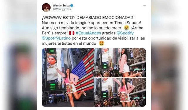 Foto: Twitter Wendy Sulca Foto: Twitter Wendy Sulca