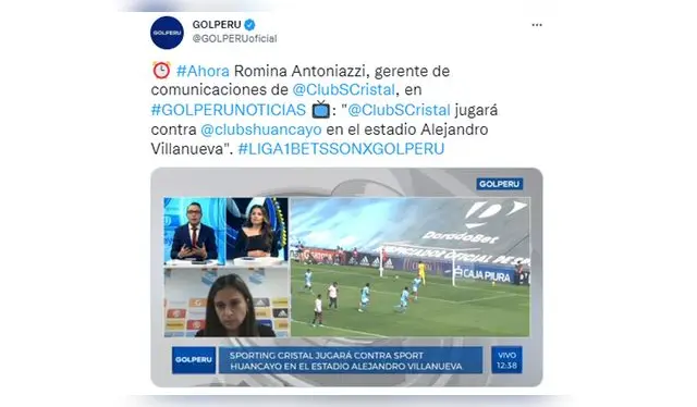  Romina Antoniazzi señaló que Sporting Cristal será local en Matute.   