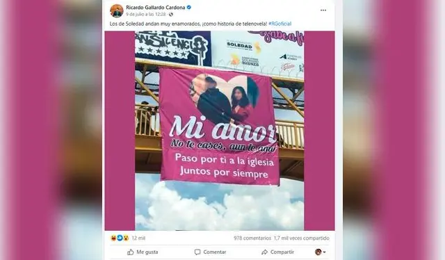hombre pone manta mensaje ex pareja que no se case viral
