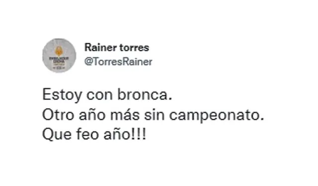 Rainer Torres se enfadó por la derrota de Universitario. (Foto: Twitter)   