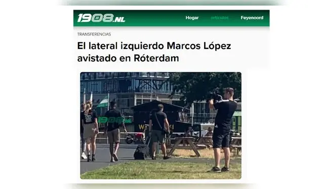  Marcos López llegó a Róterdam para fichar por Feyenoord.   