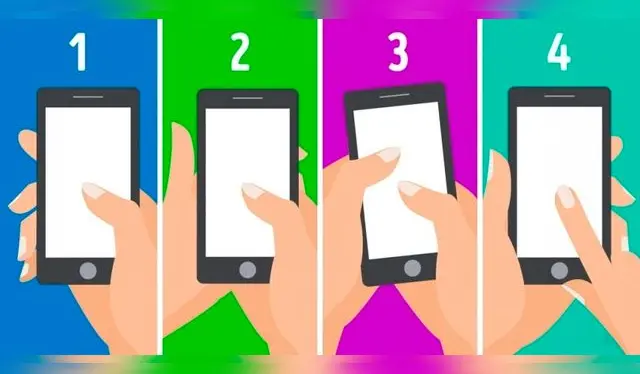 ¿Cómo sostienes el smartphone mientras escribes? (Foto: Genial.Guru)   