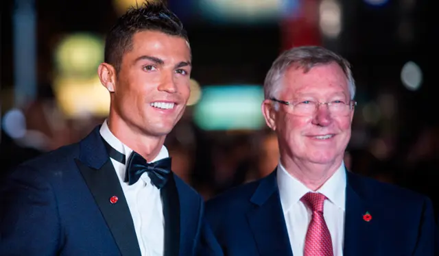 Alex Ferguson junto a Cristiano Ronaldo