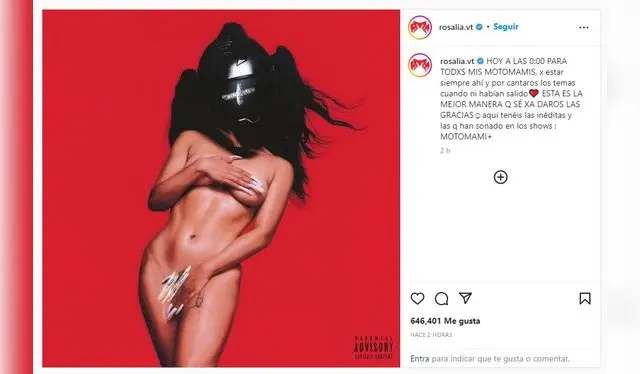 Foto: Instagram Rosalía   