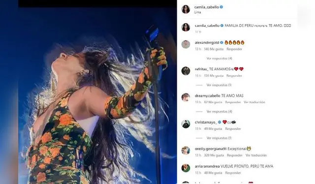Camila Cabello emocionó a todos los presentes de los conciertos con su música. Foto: RPP.   