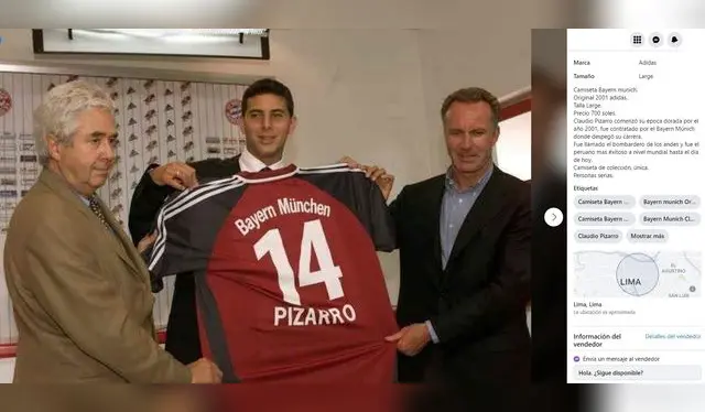 Camiseta del Bayern Múnich 2001. | Foto: Facebook Camiseta del Bayern Múnich 2001. | Foto: Facebook