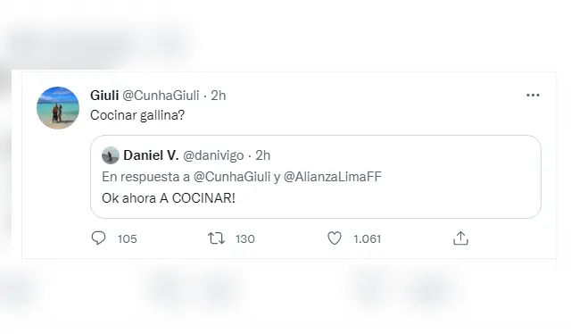 Esposa de Barcos trolea a hincha en Twitter