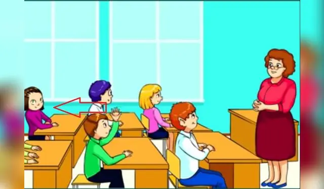  Mira quien era el aliene en el aula de clases. | Foto: 7-Second Riddles   