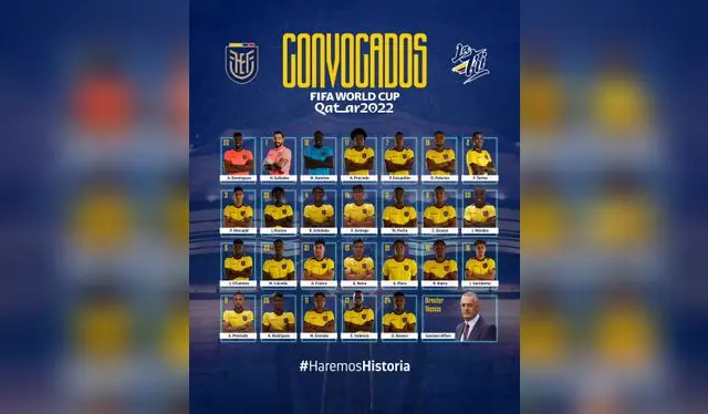 Convocados de Ecuador para el Mundial Qatar 2022. Convocados de Ecuador para el Mundial Qatar 2022.