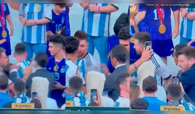 Messi se mostró incómodo cuando el chef turco le insistió por una foto. | Foto: FIFA   