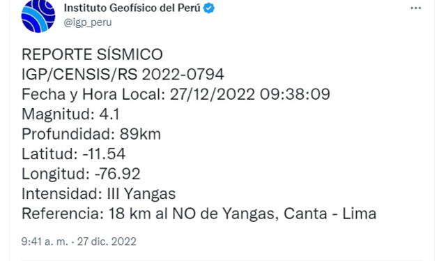 SISMO EN LIMA