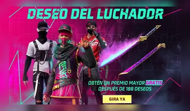 Evento 'Deseo del Luchador' en Free Fire disponible desde hoy / Foto: Free Fire Evento 'Deseo del Luchador' en Free Fire disponible desde hoy / Foto: Free Fire