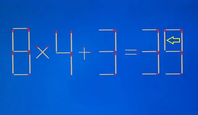 Para que la serie termine en 35, debiste mover el cerillo que formaba el número 3. | Foto: Líbero    