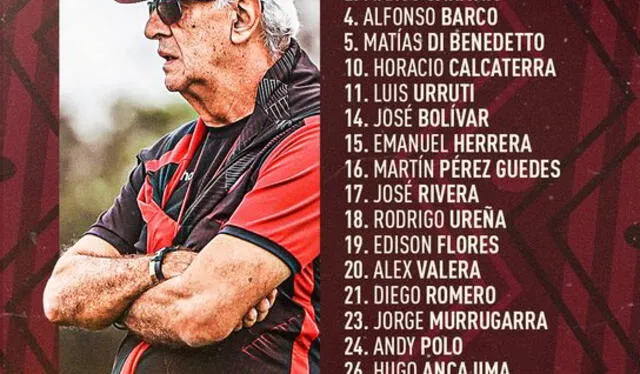  Universitario y su lista de convocados para enfrentar a Cantolao   