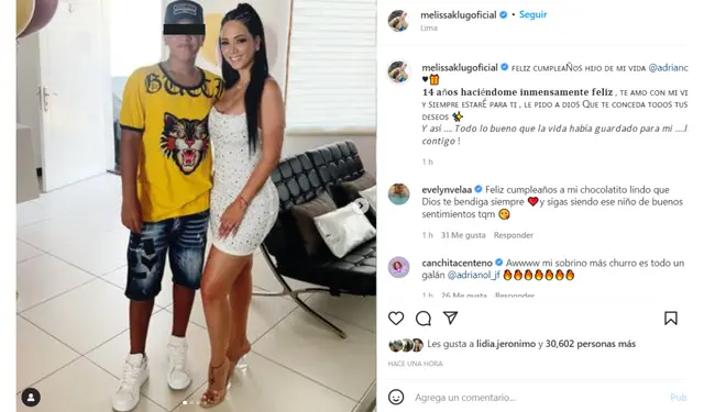 Captura: Melissa Klug - Instagram.    