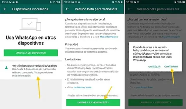 WhatsApp, dispositivos vinculados, imagen completa. WhatsApp, dispositivos vinculados, imagen completa.
