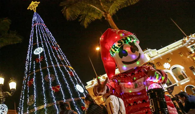 Luces de Navidad.   