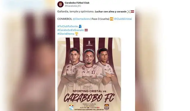 Sporting Cristal vs Carabobo Sporting Cristal vs Carabobo