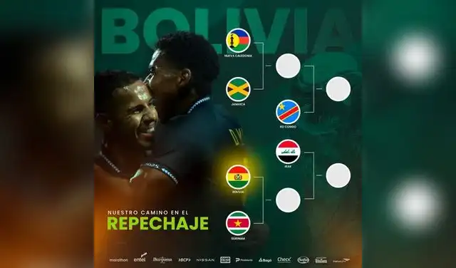 Bolivia jugará ante Surinam por el sueño del Mundial.  