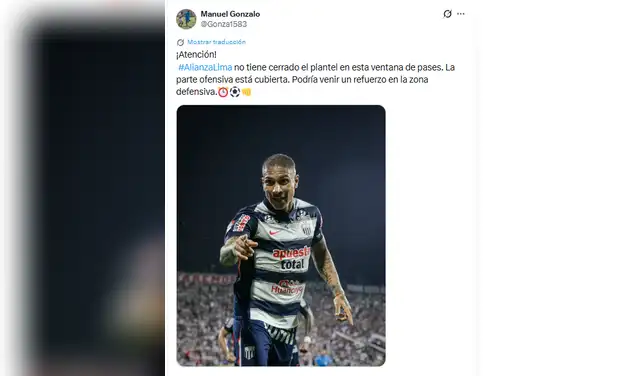 Alianza Lima busca fichar a un defensor antes del cierre de pases en Perú