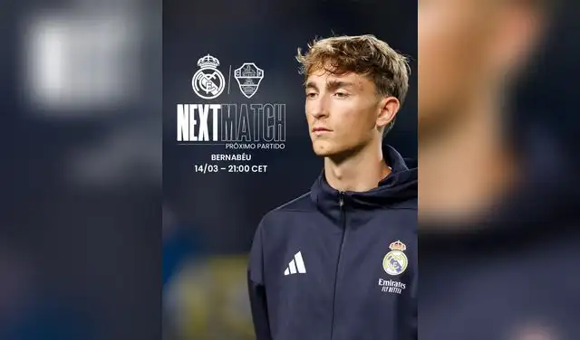 Real Madrid recibirá al Elche en el Santiago Bernabéu.  