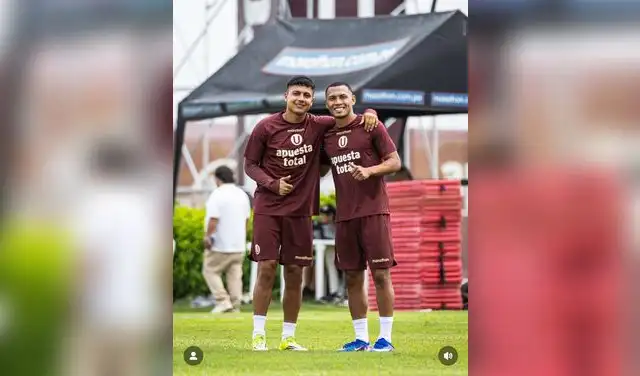 Jairo Concha y Bryan Reyna, exfutbolistas de Alianza Lima, se lucieron en los entrenamientos de Universitario de Deportes