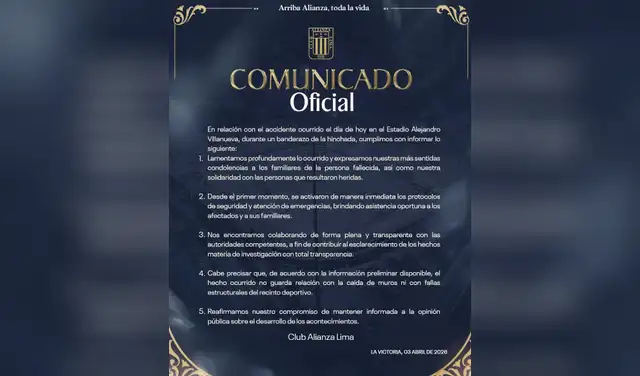 Comunicado Alianza Lima Comunicado Alianza Lima