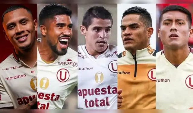 Bryan Reyna, Paolo Reyna, Aldo Corzo, Anderson Santamaría y Hugo Ancajima serán baja para Universitario ante Alianza Lima