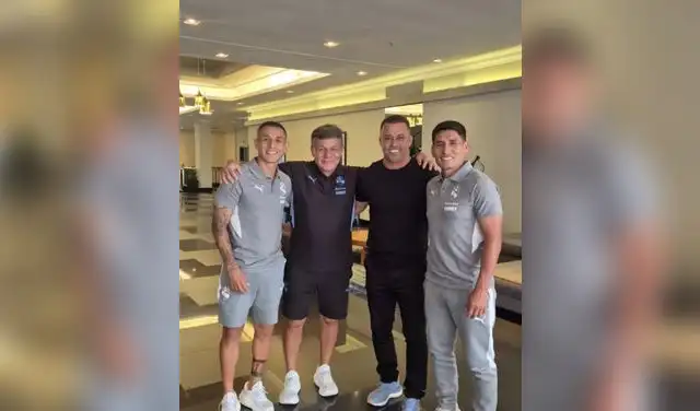 Leandro Franco, exjugador de Sporting Cristal, se lució juntos a jugadores del club celeste