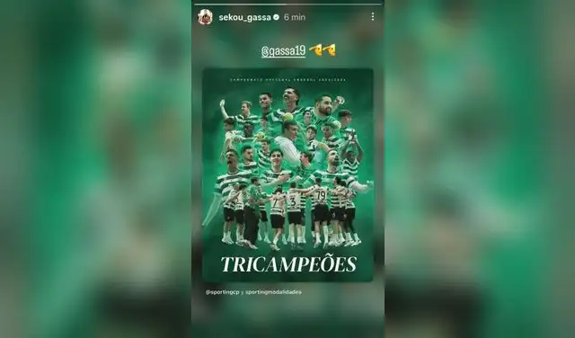 Sekou Gassama celebró el título de su hermano, Mamadou Gassama, en el equipo de balonmano de Sporting de Lisboa